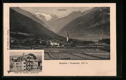 AK Mieders i. Stubaital, Hotel und Pension Lerchenhof, Totalansicht