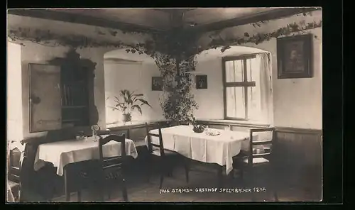 Foto-AK Stams, Gasthof Speckbacher