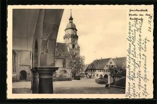 AK Freudenstadt, Partie an der Stadtkirche