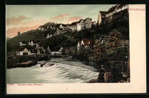 AK Wildberg, Ortsansicht mit Fluss