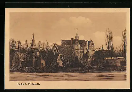 AK Podelwitz, Schloss vom Fluss aus