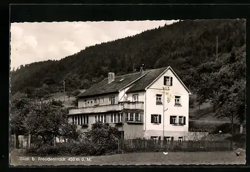 AK Glatt bei Freudenstadt /Schwarzwald, Café Pension Züfle