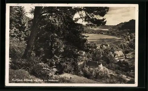 AK Sulz a. N., Kurhaus Albeck mit Blick ins Neckartal