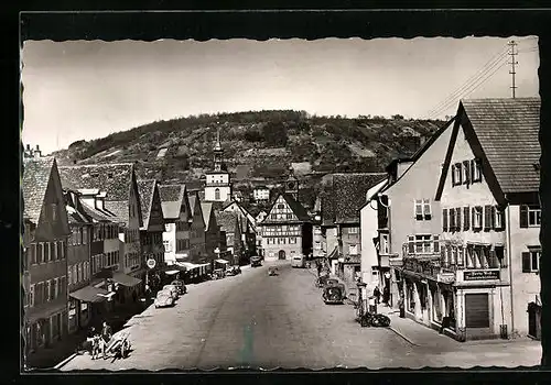 AK Künzelsau /Württemberg, Marktplatz, Berta Niess Modewaren