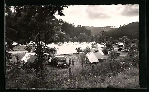 AK Altensteig, Campingplatz mit Wald