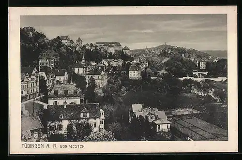 AK Tübingen a. N., Ortsansicht von Westen