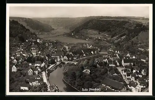 AK Sulz (Neckar), Ortsansicht aus der Vogelschau