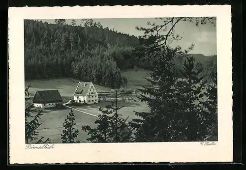 AK Freudenstadt /Schwarzwald, Bärenschlössle, Passepartout