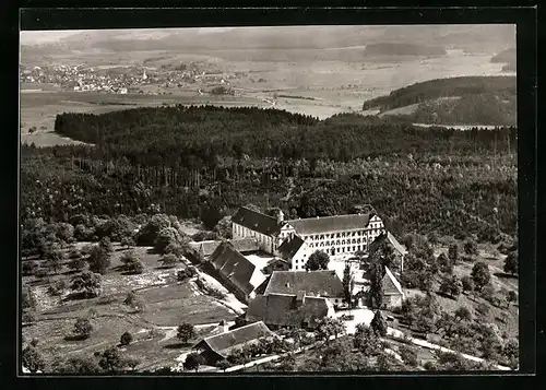 AK Horb am Neckar, Kloster Kirchberg mit Wald, Fliegeraufnahme