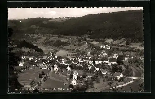 AK Glatt b. Horb /Neckar, Ortsansicht aus der Vogelschau