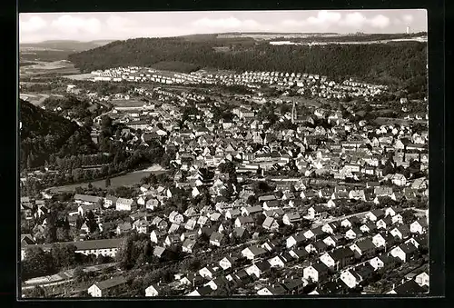 AK Nagold /Schwarzwald, Ortsansicht aus der Vogelschau