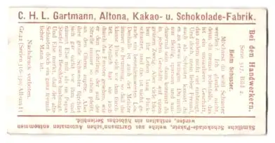 Sammelbild Gartmann Schokolade, Bei den Handwerkern, Schuster