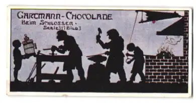 Sammelbild Gartmann Schokolade, Bei den Handwerkern, Schlosser