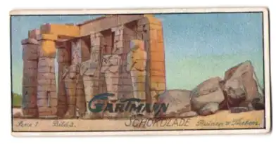 Sammelbild Gartmann Schokolade, Ruinen v. Theben