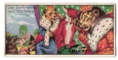 Sammelbild Gartmann Schokolade, Reineke Fuchs, Gerichtstag