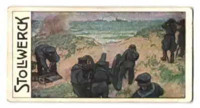 Sammelbild Stollwerck, Marinekorps im Kampfe mit engl. Kriegsschiffen