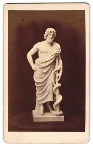 Fotografie unbekannter Fotograf und Ort, Statue Aesculap