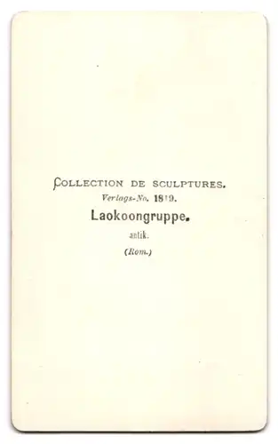 Fotografie unbekannter Fotograf und Ort, Statue Laokoongruppe, Collection de Sculptures