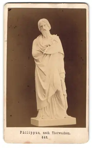 Fotografie unbekannter Fotograf und Ort, Statue Philippus nach Thorwaldsen
