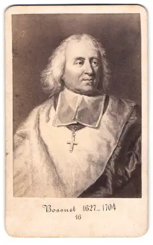 Fotografie J. C. Steuer, Wien, Portrait Bischof Jacques Bénigne Bossuet im Ornat