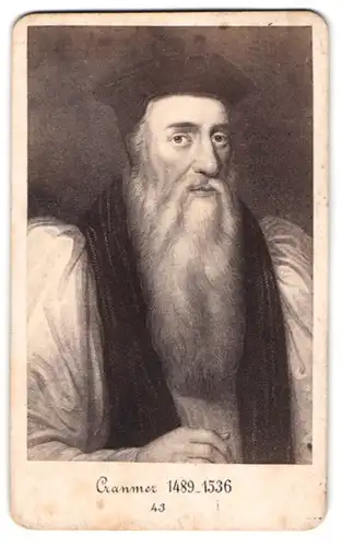 Fotografie J. C. Steuer, Wien, Thomas Cranmer, Erzbischof von Canterbury