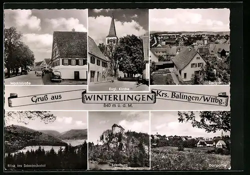 AK Winterlingen bei Balingen, Marktstrasse, Dorfpartie, Edenburg