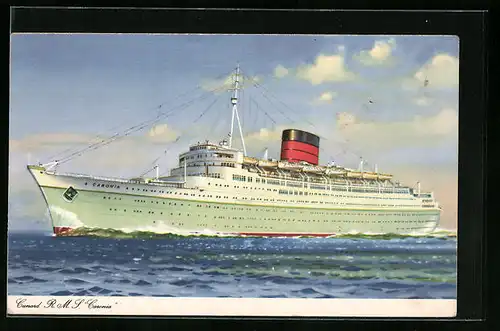 AK Cunard RMS Caronia, Passagierschiff auf hoher See