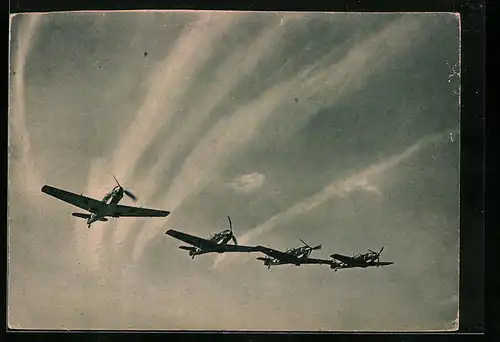AK Jäger greifen an, Flugzeuge in der Staffel