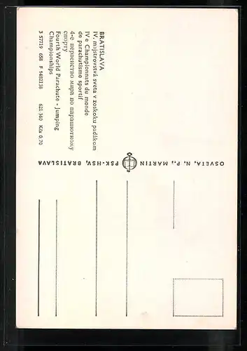 AK Bratislava, Fourth World Parachute-Jumping Championships, Fallschirmspringer