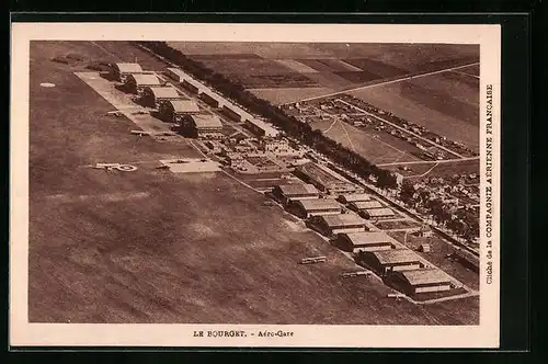 AK Le Bourget, Aéro-Gare, Flughafen aus der Vogelschau