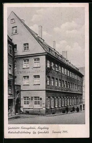 AK Augsburg, Gasthaus Häringbräu von Gg. Greinhold