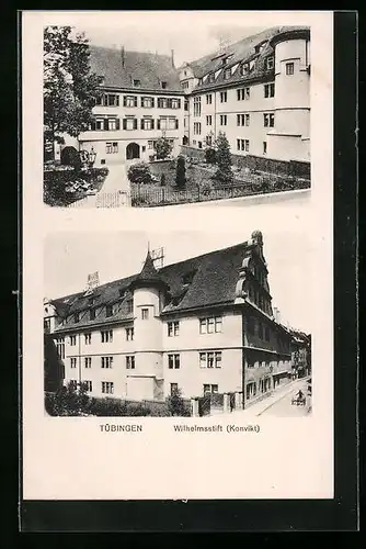 AK Tübingen, Strassenpartie am Wilhelmsstift, Konvikt