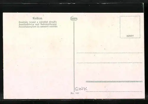 AK Kosice, Jezuitsky kostel a narodne divadlo