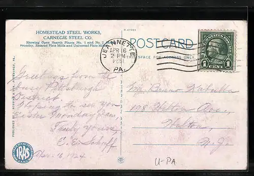 AK Pittsburgh, Homestead Steel Works, Carnegie Steel Co.