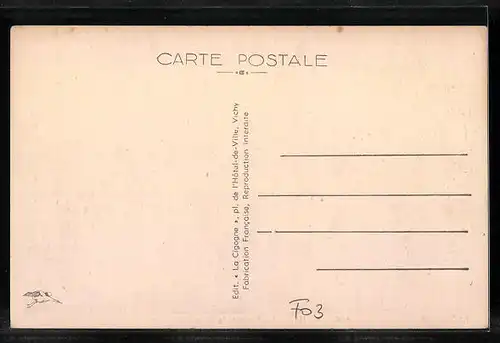 AK Vichy, La Poste et la Gare d`autobus