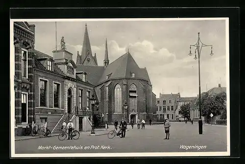 AK Wageningen, Markt-Gemeentehuis en Prot. Kerk