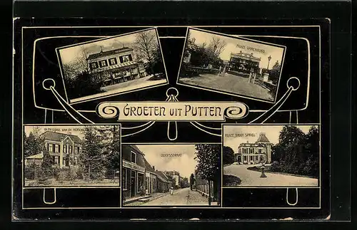 AK Putten, Dorpsstraat, Huize Groot Spriel, Huize Vanenburg