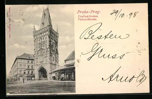 AK Prag / Praha, Pulverturm