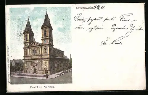 AK Praha-Smichov, Kostel sv. Vaclava