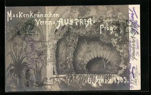 AK Prag / Praha, Maskenkränzchen Verein Austria, 1905