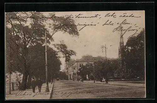 AK Prag / Praha, Frantiskovo nabrezi