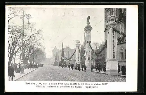 AK Prag / Praha, Navsteva J.V. cis. a krale Frantiska Josefa I. v Praze