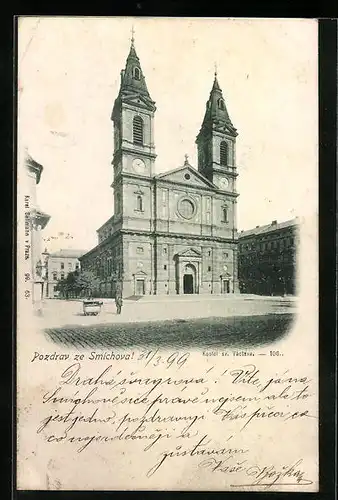 AK Prag / Praha, Smichov, Kostel sv. Vaclava