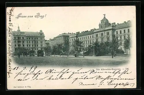 AK Prag / Praha, Ansicht der Albrechts-Kaserne