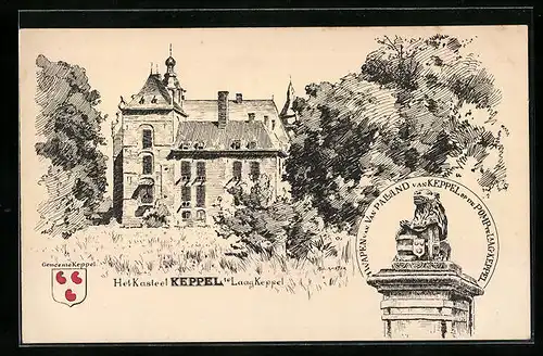 Künstler-AK Keppel, Het Kasteel