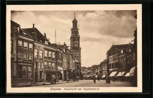 AK Zutphen, Houtmarkt met Wynhuistoren