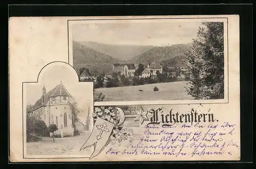 AK Lichtenstern, Kirche, Panorama