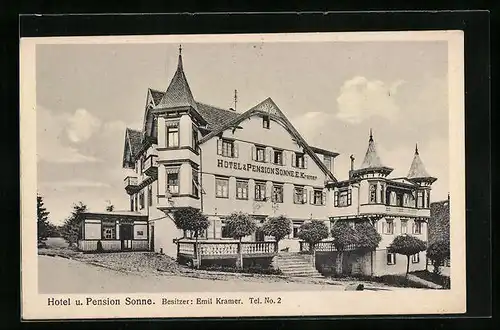 AK Dobel, Hotel und Pension Sonne, Besitzer Emil Kramer