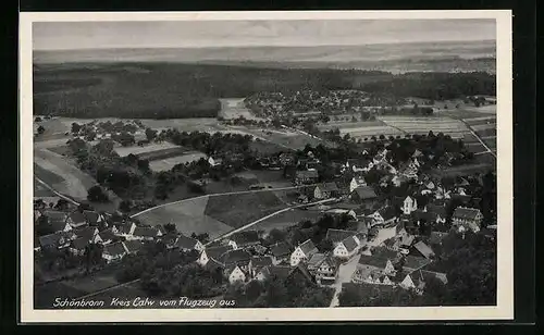 AK Schönbronn, Ortsansicht vom Flugzeug aus