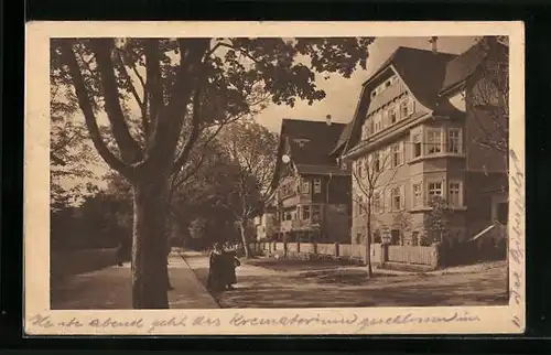 AK Freudenstadt, Lauterbadstrasse, Strassenpartie